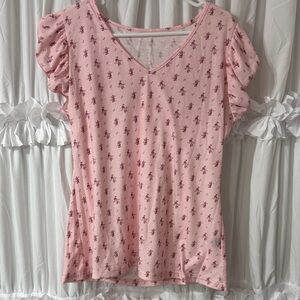 Pink Floral Women's Top